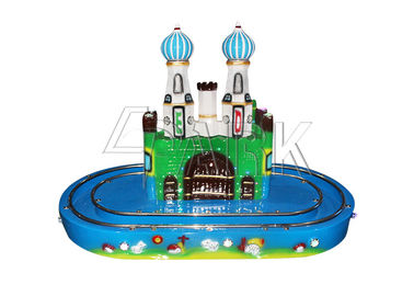 Coin Operated Small Train Ride On Track Round Castle Different Color 100KG